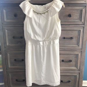 LOFT White Jewel Collar Dress